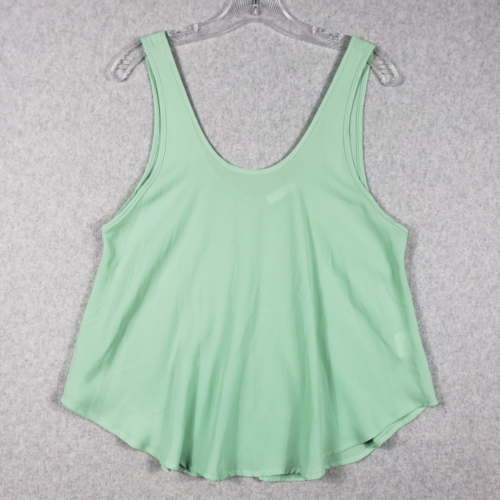Lush‎ Mint Green Tank Top Medium V-Neck Flowy Sleeveless Pastel Coastal Grandma